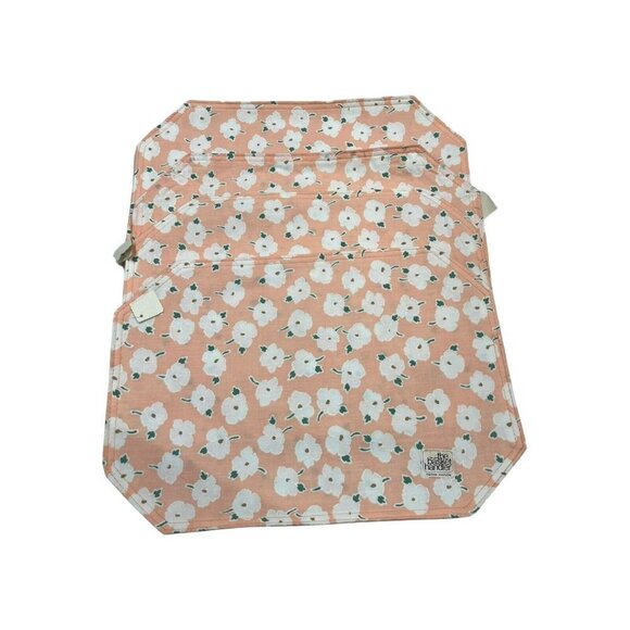 Vintage Embroidered Placemats Appliqué Peach White Floral Set Of 4 - Picture 9 of 9